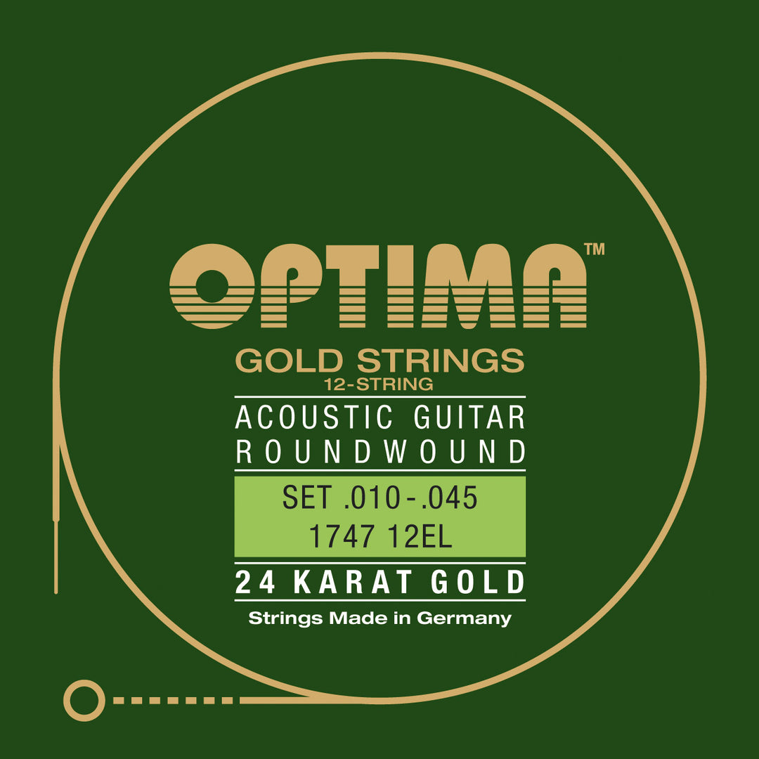Optima Gold 12-String Acoustic String Set, .010-.045