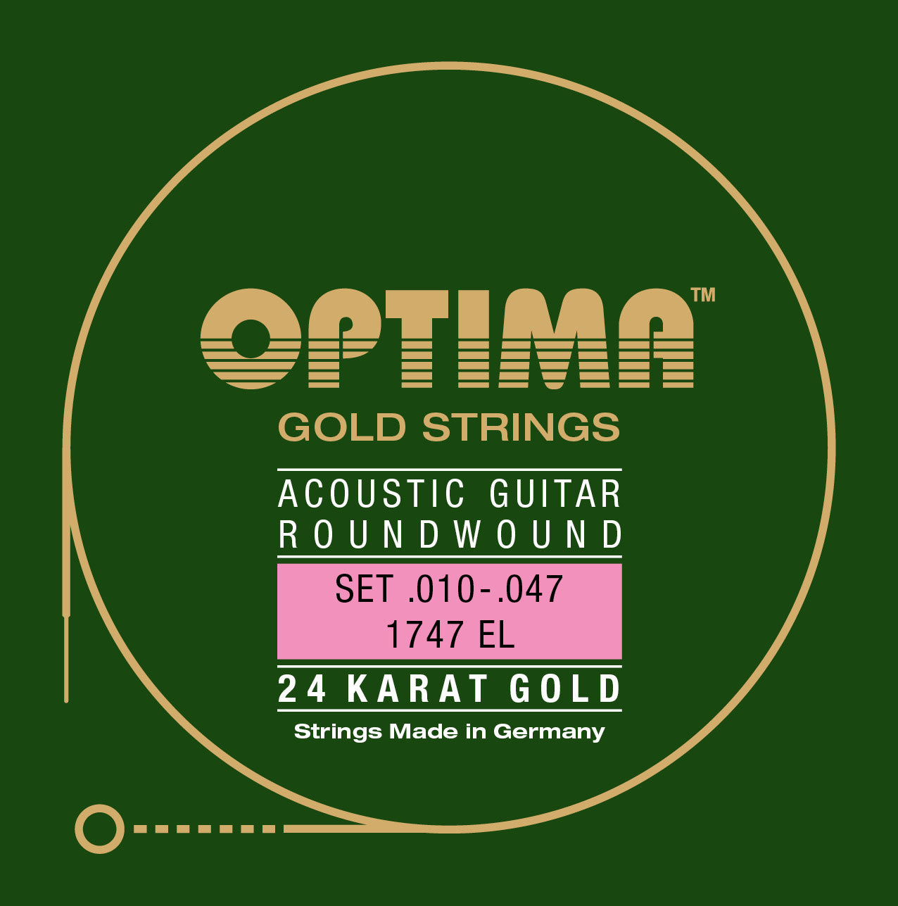 Optima Gold Acoustic String Set .010 .047