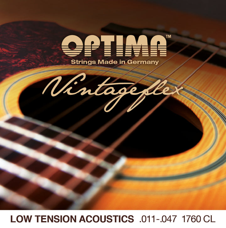 Optima Acoustic Vintage Flex String Set, Low Tension, Bronze, .011-.047