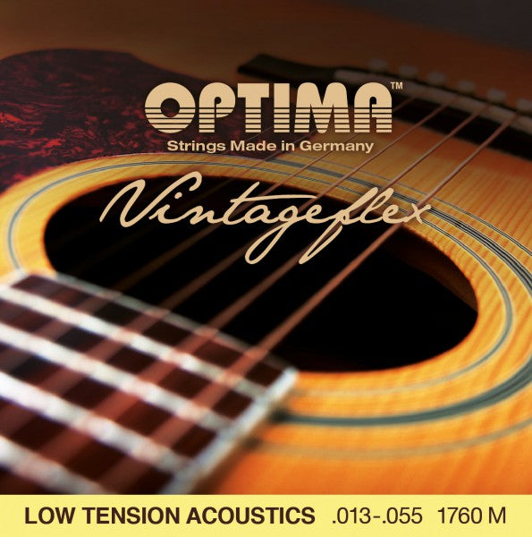 Optima Acoustic Vintage Flex String Set, Low Tension, Bronze, .013-.055