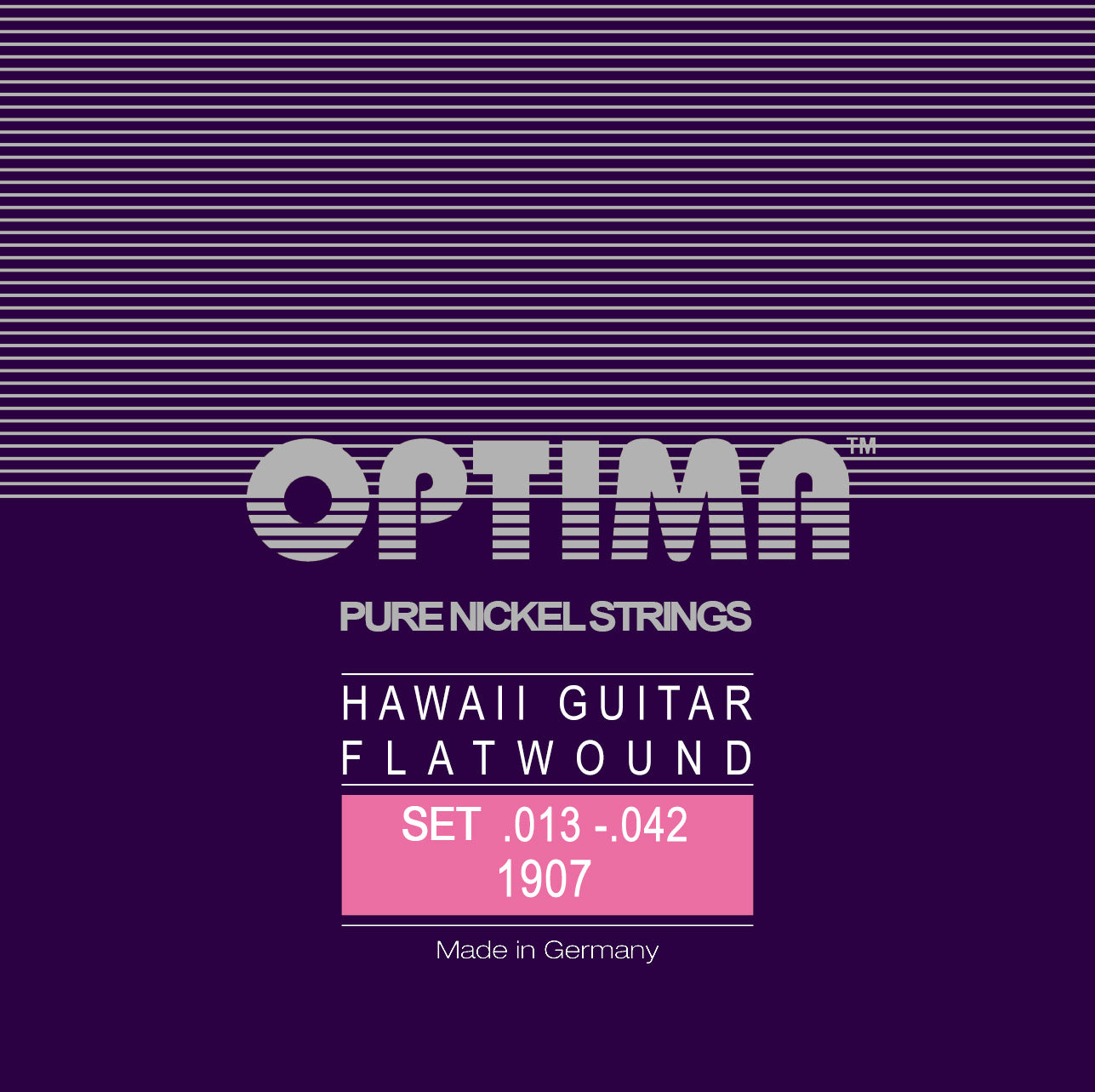 Optima Hawaiian Lapsteel Guitar A Tuning Low Bass A 6 String Set Flatwound .013 .042