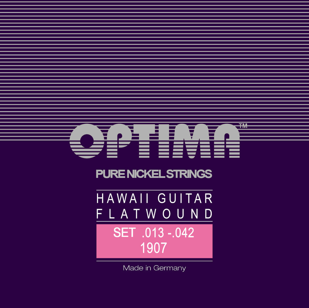 Optima Hawaiian Lapsteel Guitar A-Tuning (Low Bass A) 6-String Set, Flatwound, .013-.042