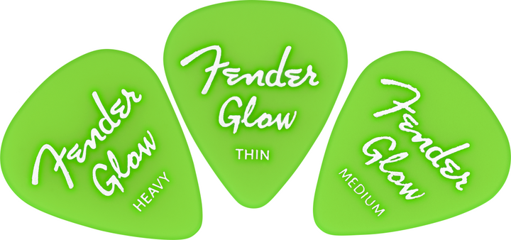 Fender Glow in the Dark 351 Picks, 12 Pack