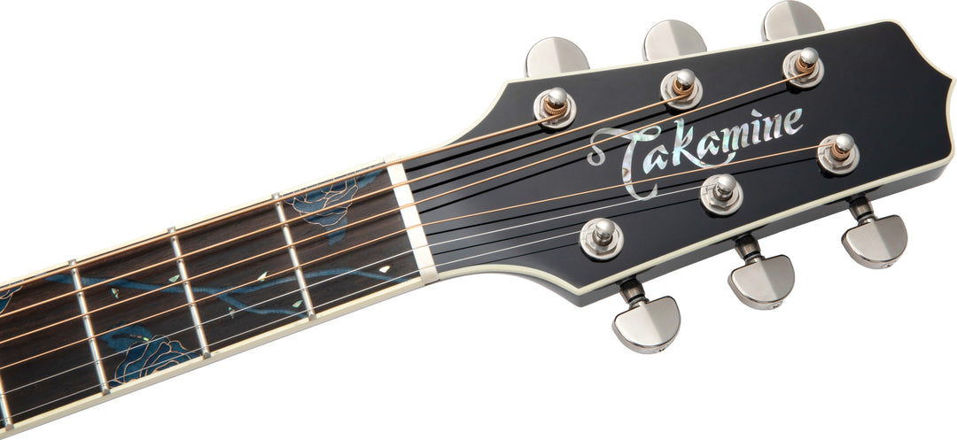 Takamine LTD 2021 Guitar, Solid Spruce Top, Sapele Back, Charcoal Blue