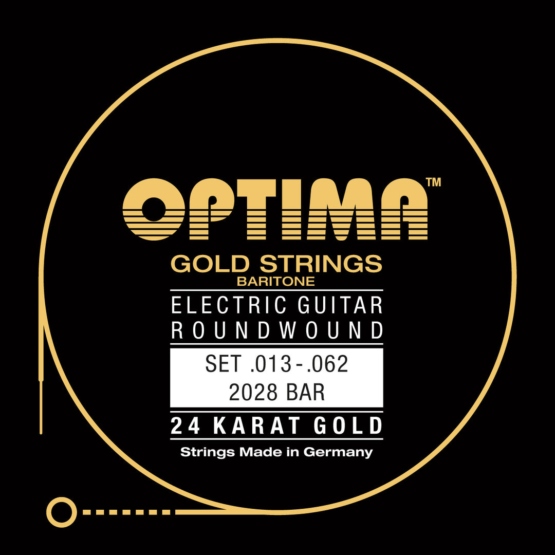 Optima Gold Baritone Guitar String Set, Gold, .013-.062