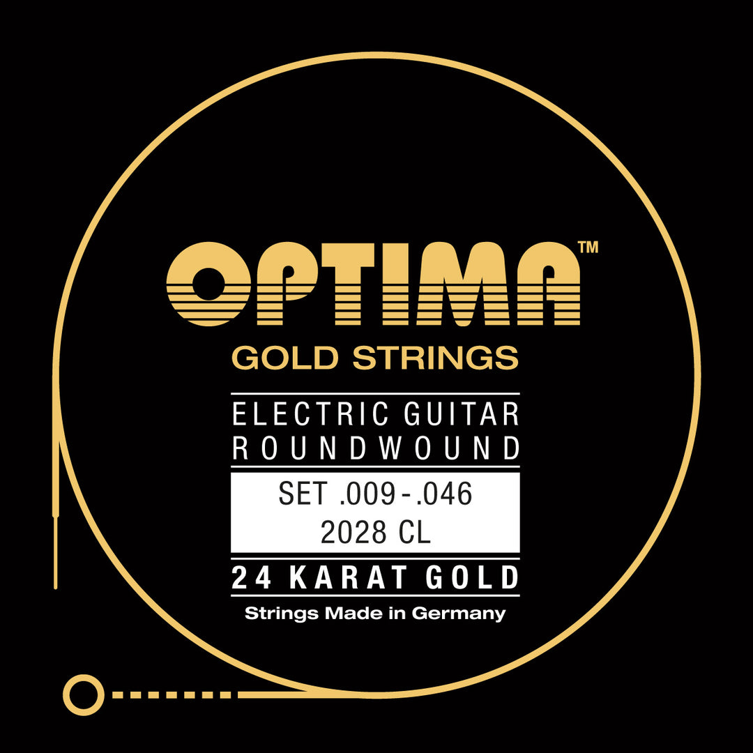 Optima Gold Electric Guitar String Set, Gold, .009-.046