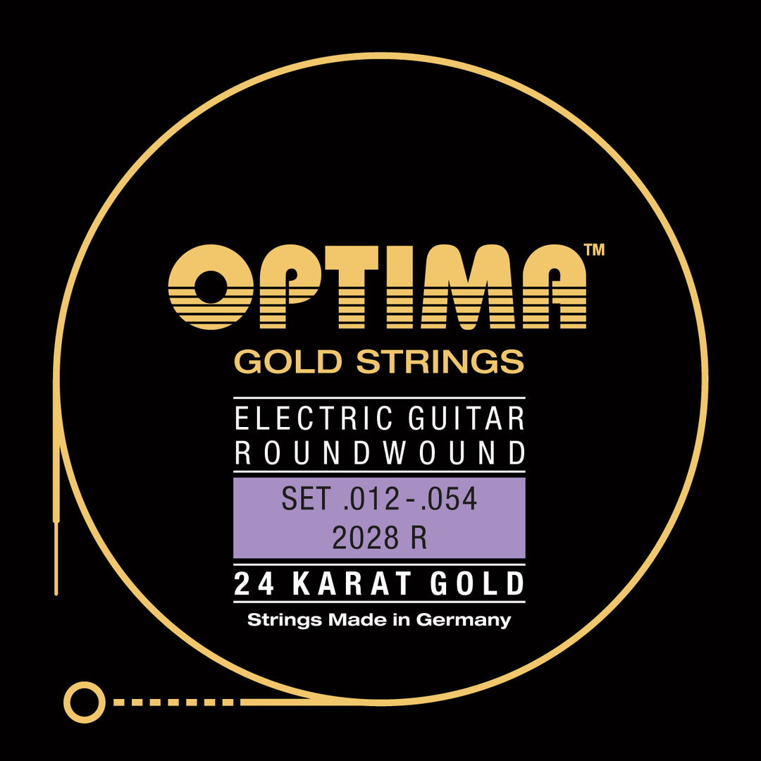 Optima Gold Electric Guitar String Set, Gold, .012-.054