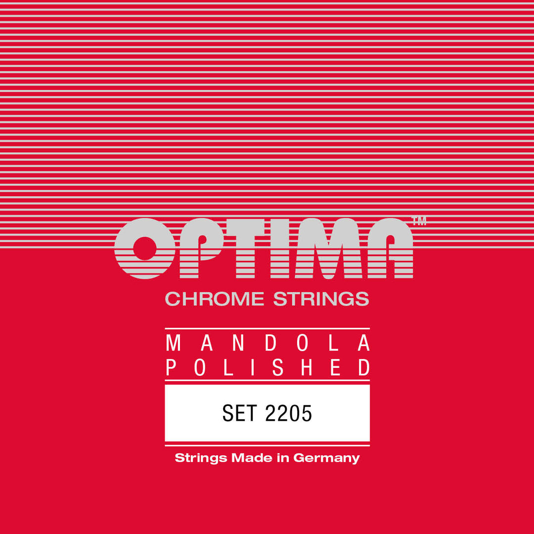Optima Mandola String Set, Chrome Polished, Loop End, .019-.060