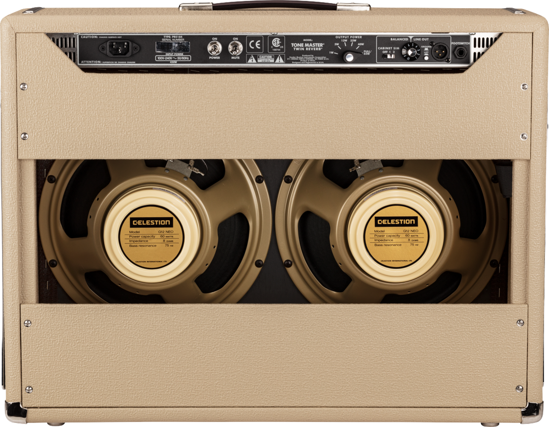 Fender Tone Master Twin Reverb Amp, 200w Modelling Guitar Amp Combo, Blonde