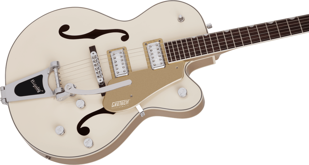 Gretsch G5410T Limited Edition Electromatic Tri-Five Hollow Body Single-Cut with Bigsby, Rosewood Fingerboard, Two-Tone Vintage White/Casino Gold