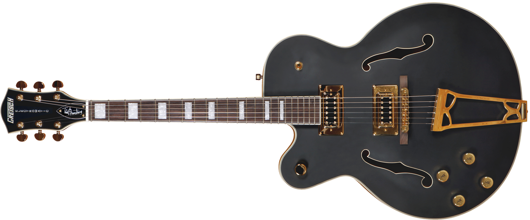 Gretsch G5191BK Tim Armstrong Signature Electromatic Hollow Body, Left-Handed, Gold Hardware, Flat Black