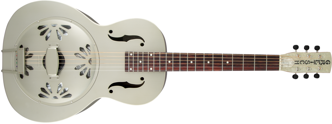 Gretsch G9201 Honey Dipper Round-Neck, Brass Body Biscuit Cone Resonator Guitar, Shed Roof Finish