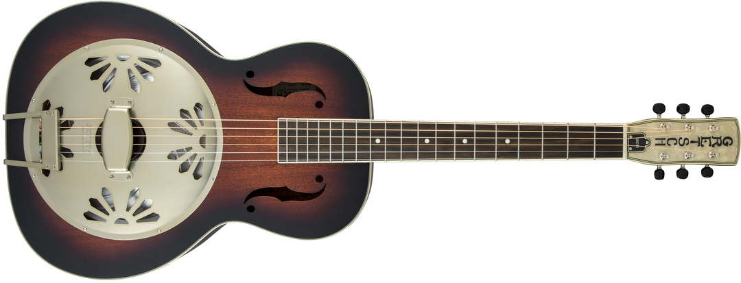Gretsch G9241 Alligator Biscuit Round-Neck Resonator Guitar with Fishman Nashville Pickup, 2-colour Sunburst