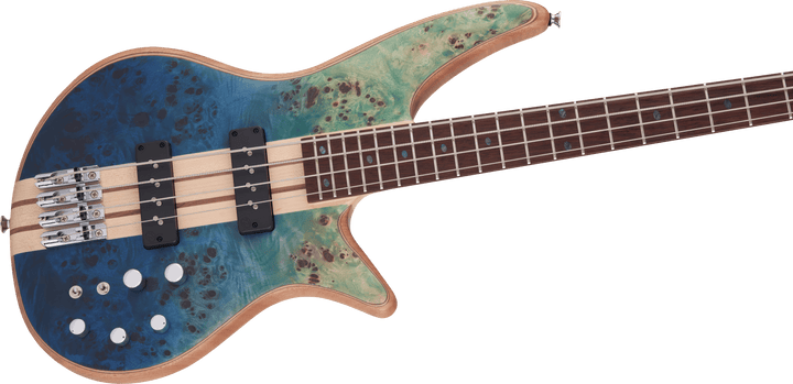 Jackson Pro Series Spectra Bass SBP IV, Caramelized Jatoba Fingerboard, Caribbean Blue