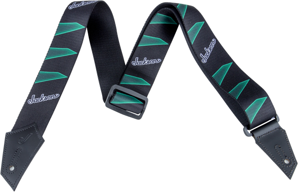Jackson Strap with Headstock Pattern, Black/Green