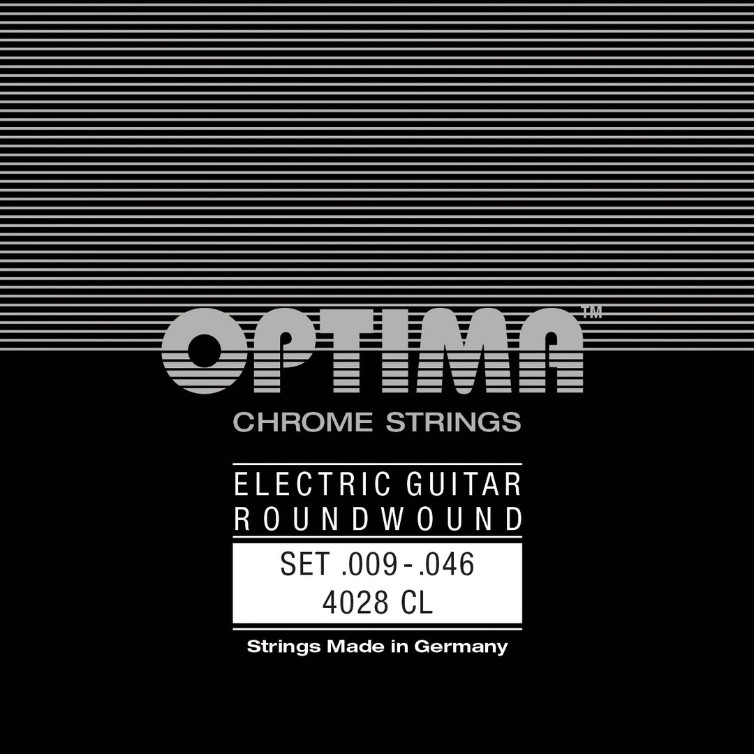 Optima Chrome Electric Guitar String Set, Chrome, .009-.046