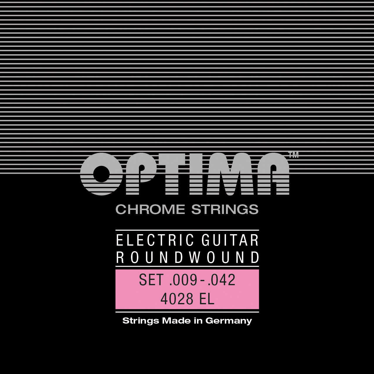 Optima Chrome Electric Guitar String Set Chrome .009 .042