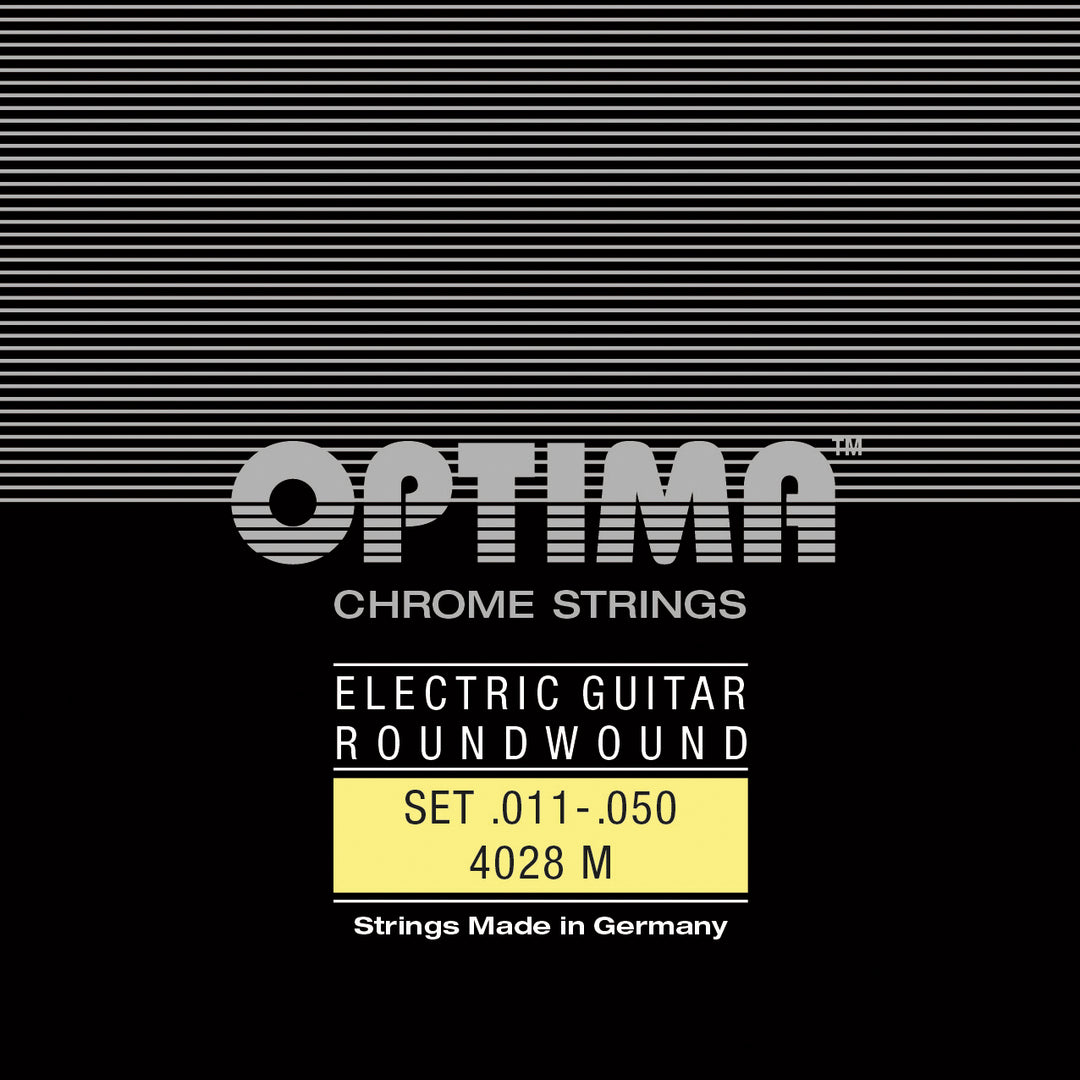 Optima Chrome Electric Guitar String Set, Chrome, .011-.050