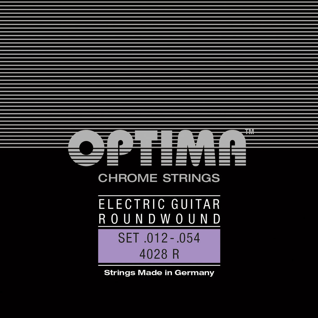 Optima Chrome Electric Guitar String Set, Chrome, .012-.054