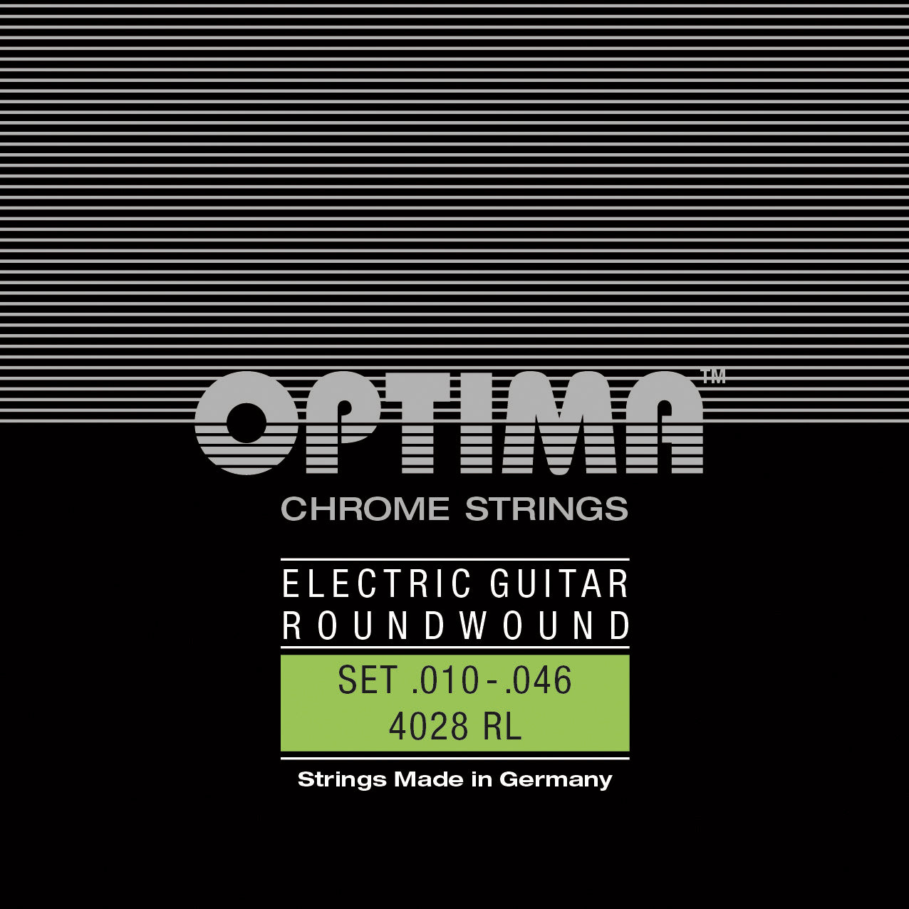 Optima Chrome Electric Guitar String Set Chrome .010 .046