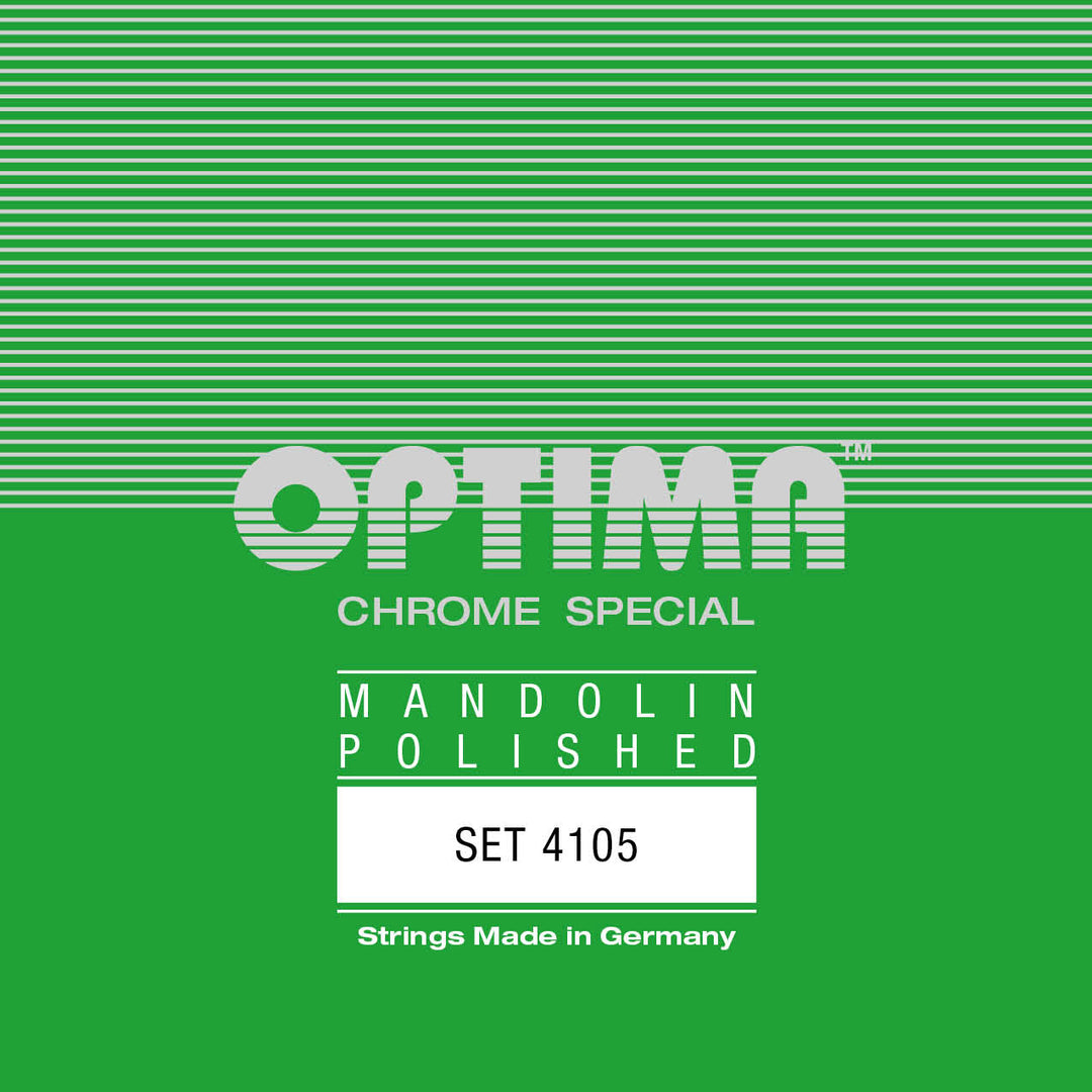 Optima Mandolin String Set, Chrome Specially Polished, Loop End, .010-.036