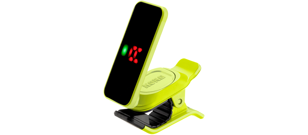 Korg PitchClip 2 Clip-On Tuner, Neon Yellow