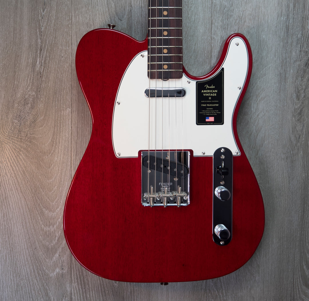 Fender American Vintage II 1963 Telecaster, Rosewood Fingerboard, Crimson Red Transparent