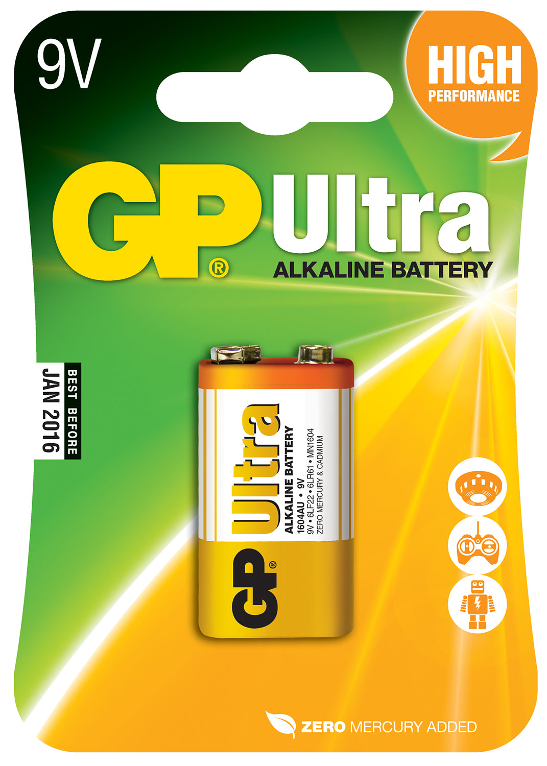 GP Ultra PP3 9v Battery