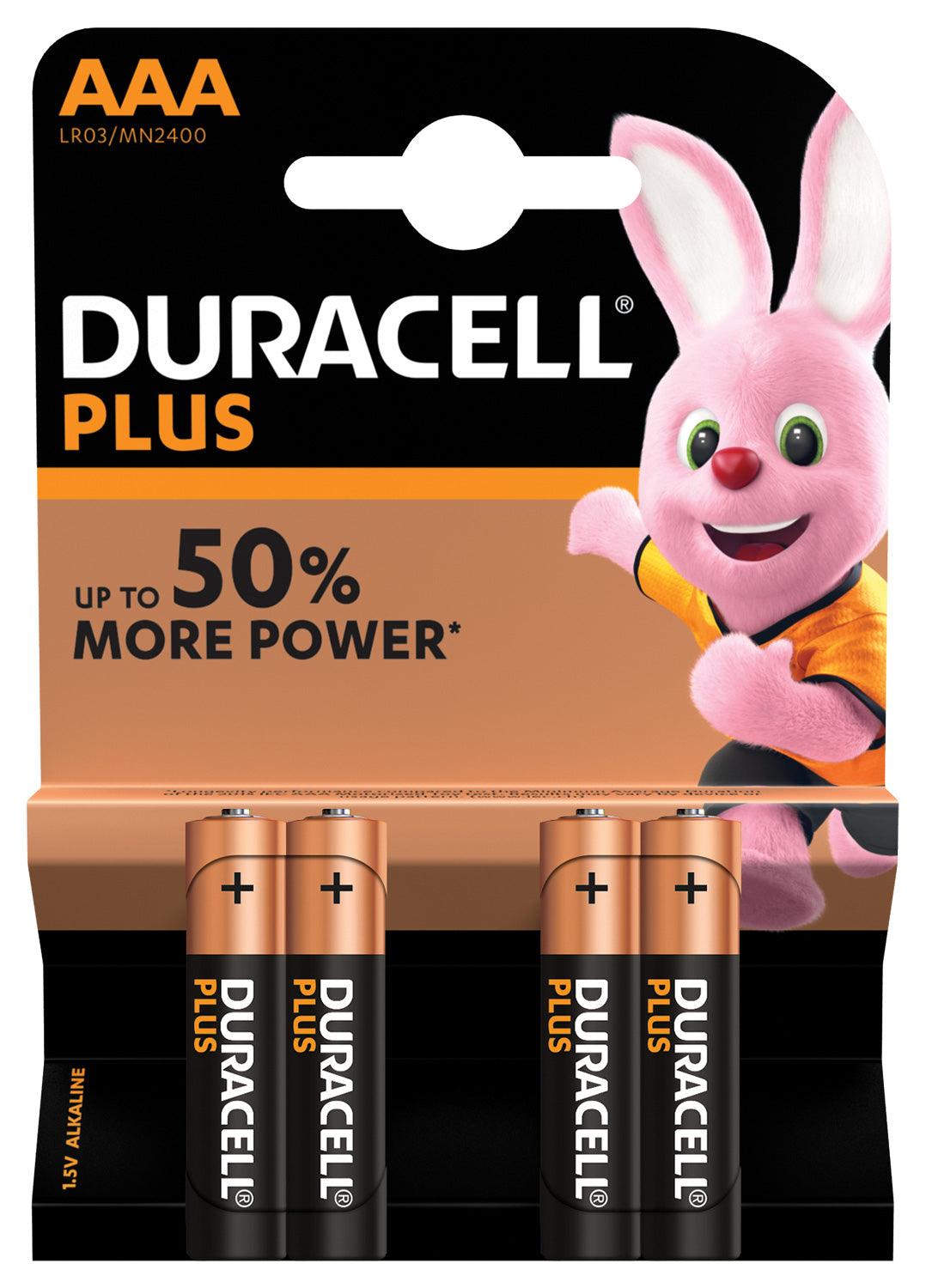 Duracell Plus Power Alkaline Batteries AAA, 4 pack - A Strings