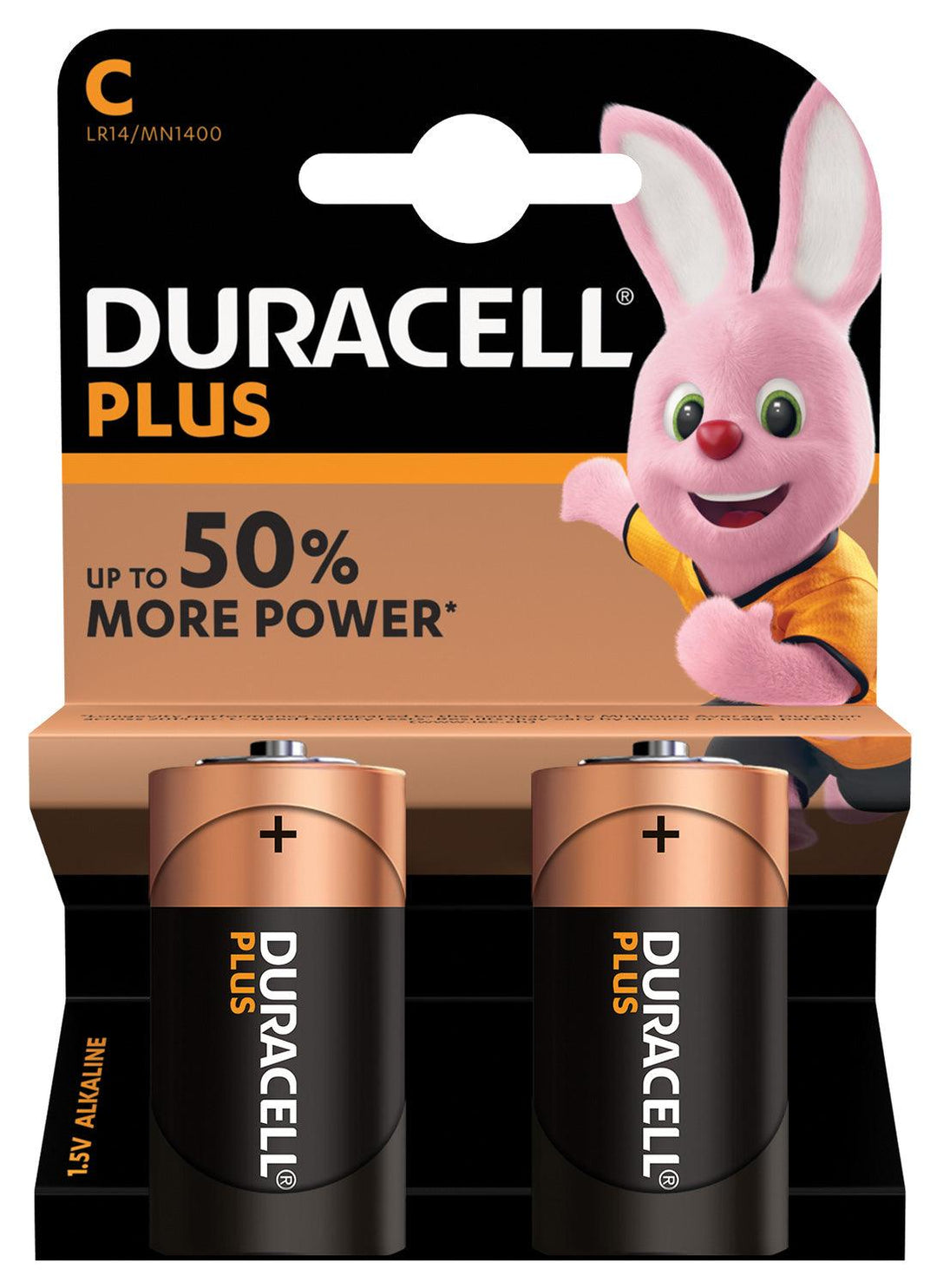 Duracell Plus Power Alkaline Batteries C, 2 pack - A Strings