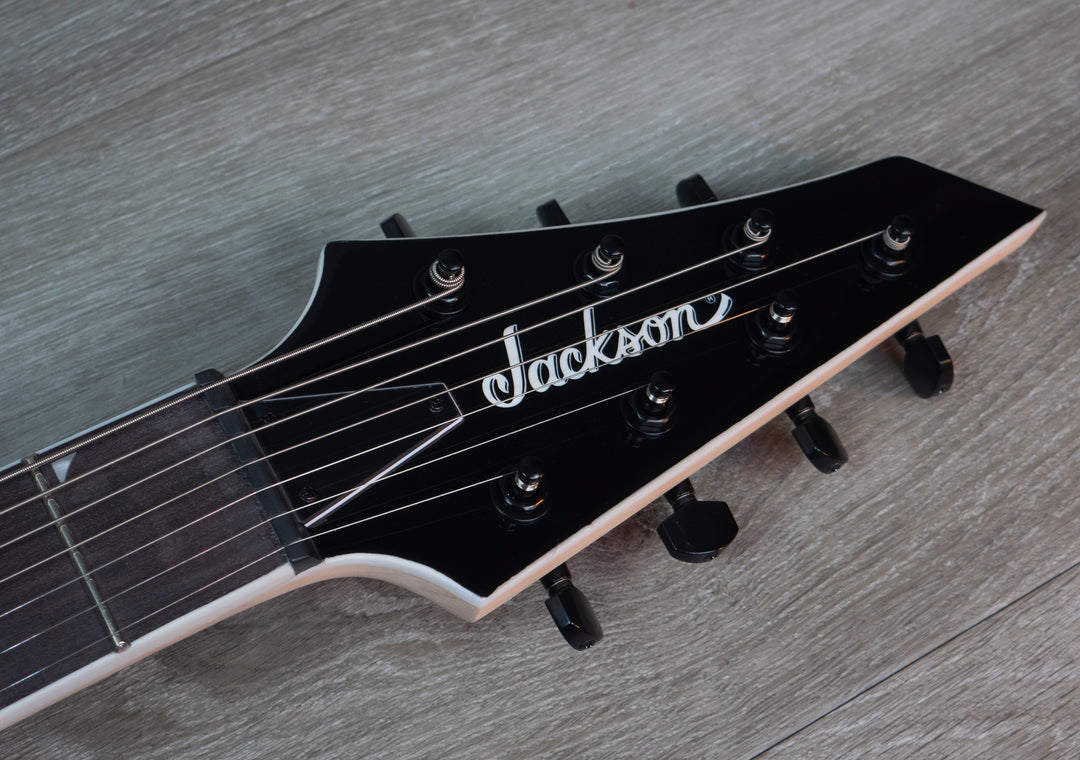 Jackson JS22Q-7 DKA Dinky Arch Top Hardtail, Transparent Black Burst, 7-String