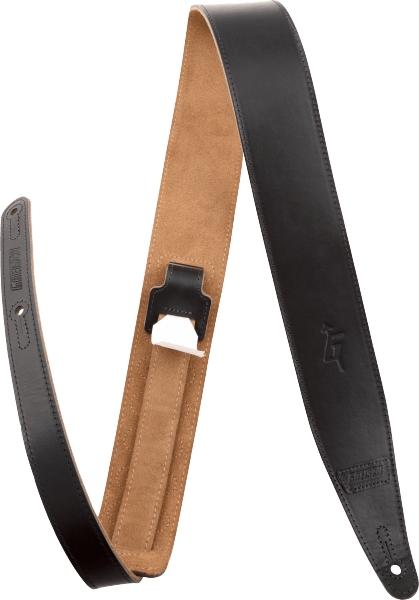 Gretsch G Arrow Leather Strap, Black, 3"