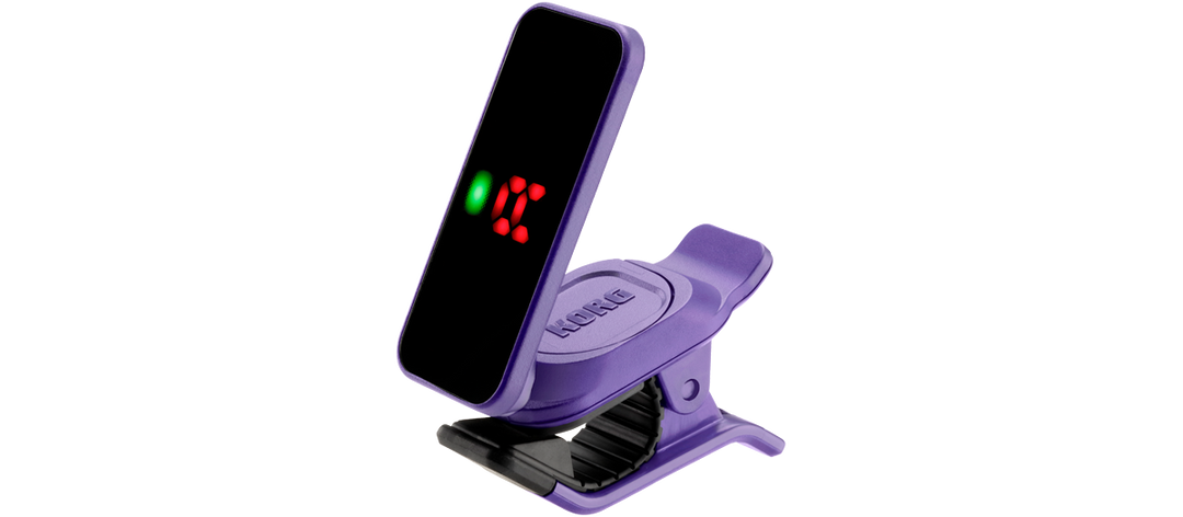 Korg PitchClip 2 Clip-On Tuner, Neon Violet