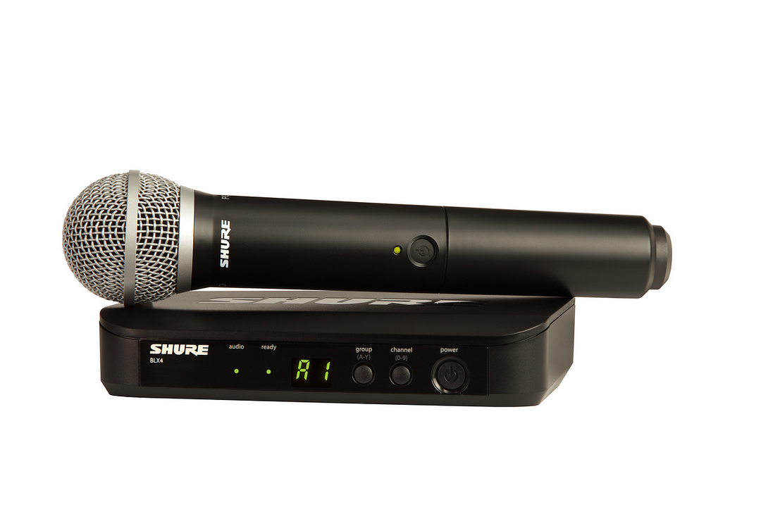 Shure BLX24 PGA58 Wireless Cardioid Dynamic Vocal Microphone System - 606.630 Mhz