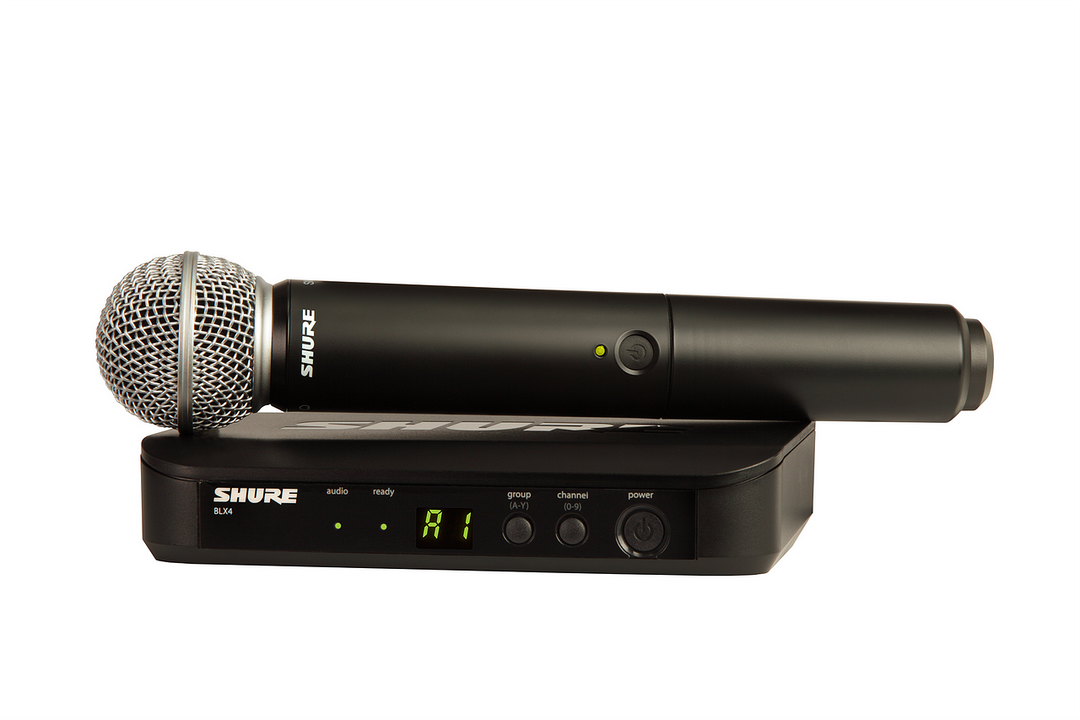 Shure BLX24UK SM58-K3E Wireless Dynamic Vocal Microphone System - 606-630 Mhz