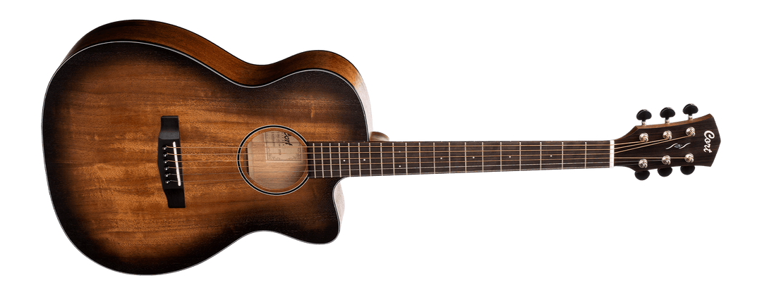 Cort Core Series All Mahogany Open Pore Blackburst Acoustic Guitar w/ Bag - A Strings
