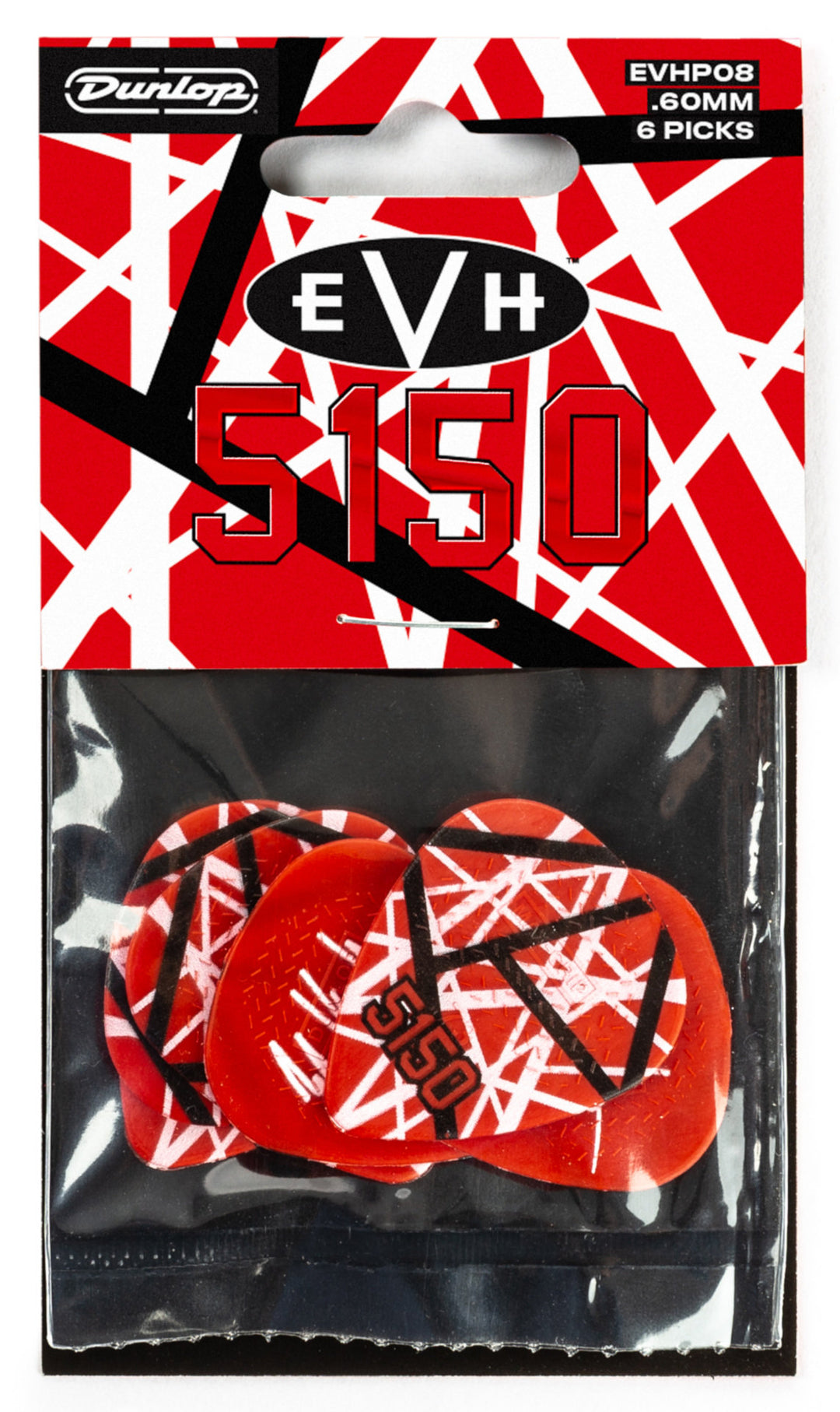 Jim Dunlop EVH "5150" Signature Max Grip Plectrums, 6-Pack
