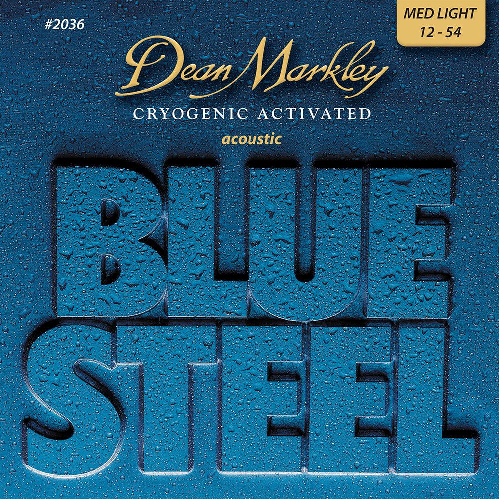 Dean Markley Blue Steel Acoustic String Set, Phosphor Bronze, .012-.054 - A Strings