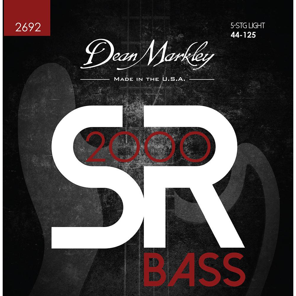 Dean Markley SR2000 High Performance Bass Guitar Strings, 5 String, .044-.125 - A Strings