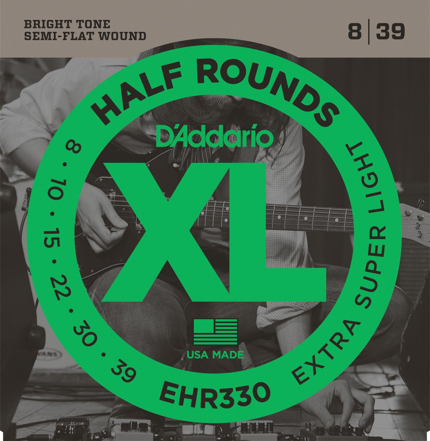 D Addario XL Half Round Electric Guitar String Set EHR330 Extra