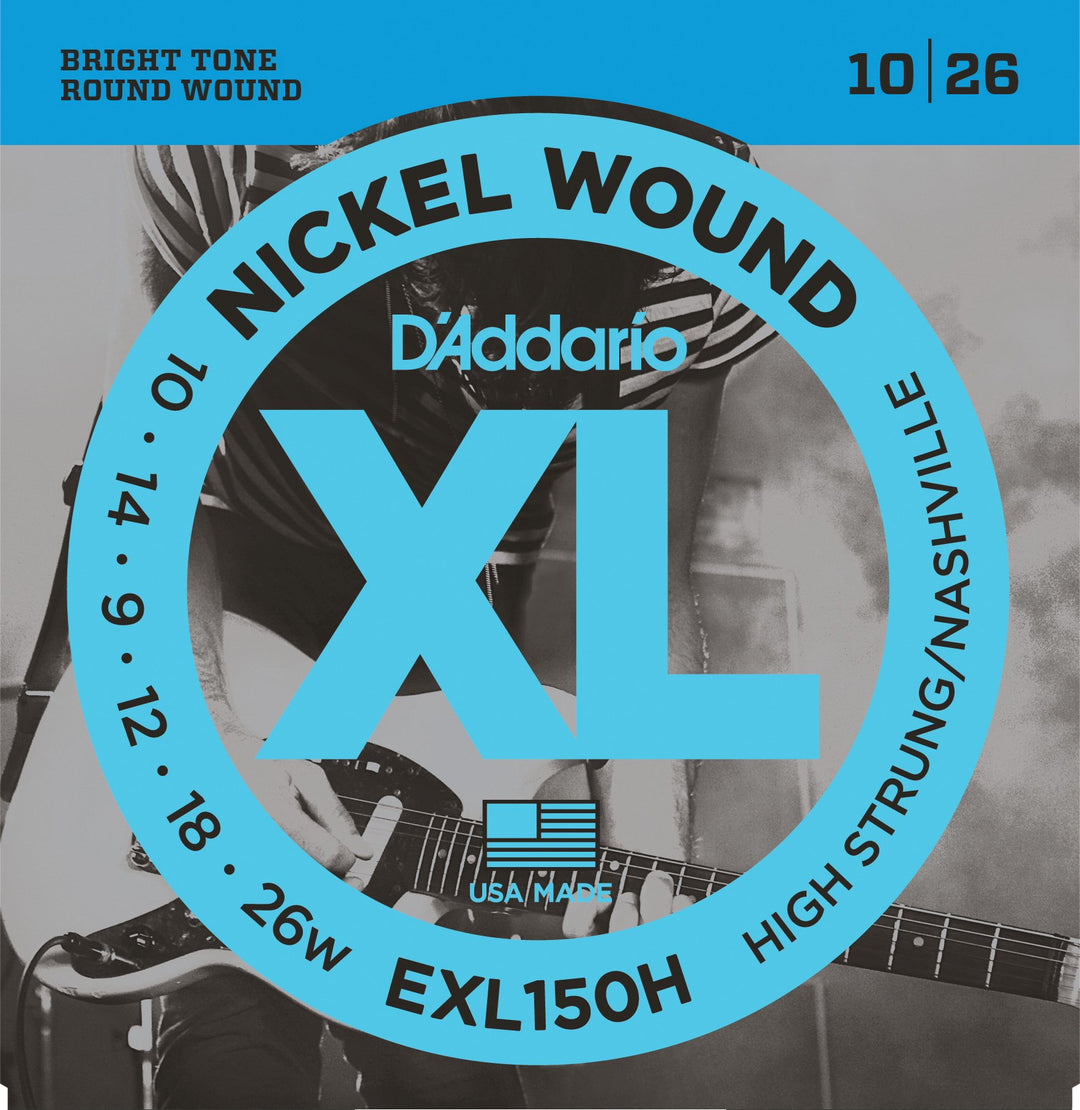 D'Addario XL Nashville Tuning String Set, Nickel, EXL150H .010-.026 - A Strings