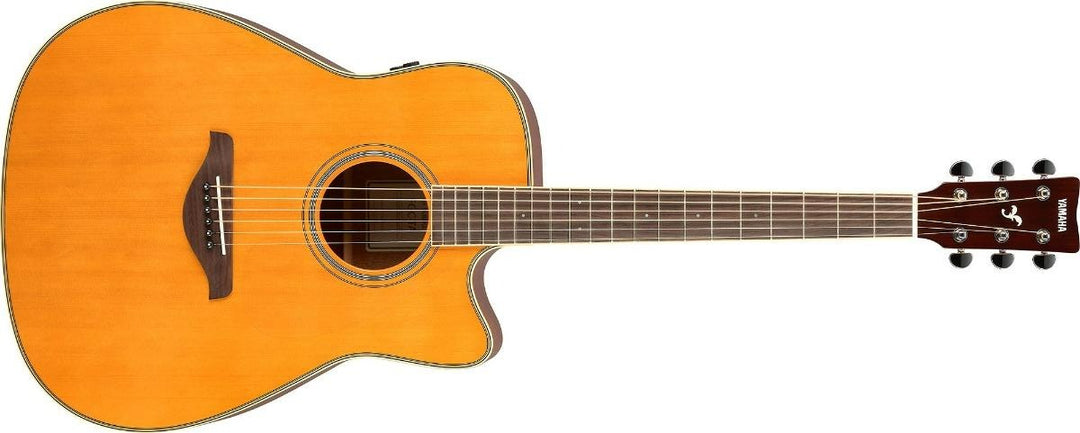 Yamaha FGC-TA TransAcoustic Cutaway Guitar, Vintage Tint