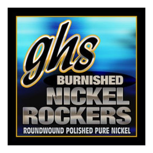GHS Burnished Nickel Rockers, Pure Nickel, .009-.042