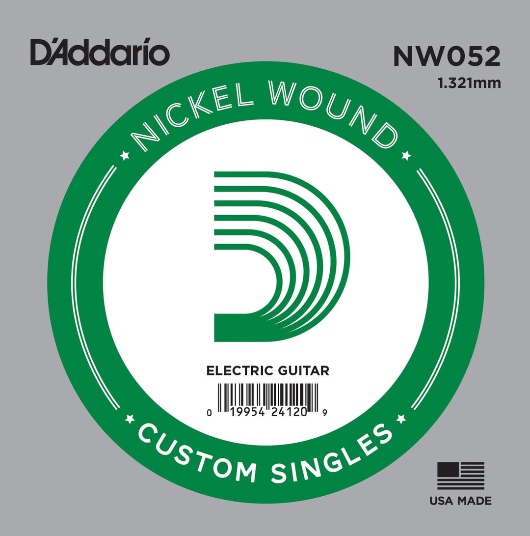 D'Addario Single String, Nickel Wound, .052 - A Strings