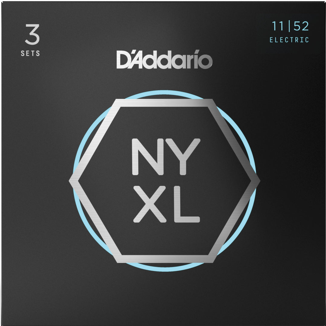 D'Addario 3-Pack NYXL Electric String Sets, Nickel, Medium Top/Heavy Bottom .011-.052
