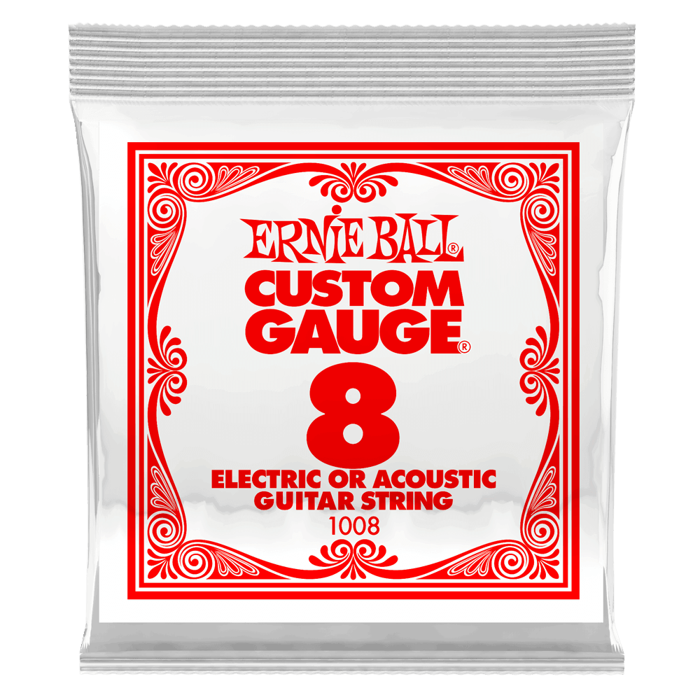 Ernie Ball Single String, Plain Steel, .008 - A Strings