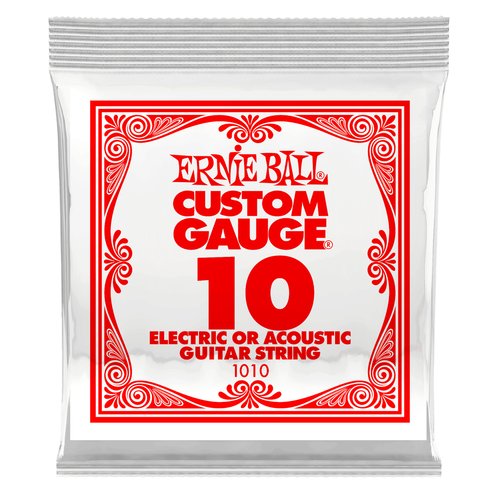 Ernie Ball Single String, Plain Steel, .010 - A Strings