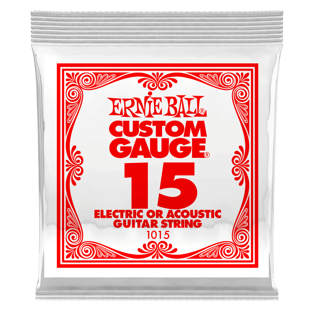 Ernie Ball Single String, Plain Steel, .015 - A Strings