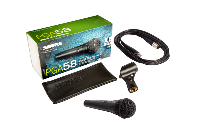 Shure Alta Series PGA58 Cardioid Dynamic Vocal Microphone c/w XLR cable