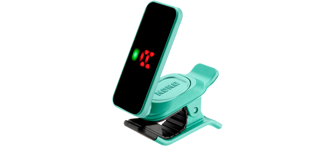 Korg PitchClip 2 Clip-On Tuner, Turquoise Green